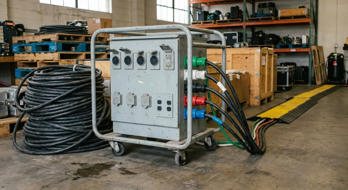 Commercial power distribution equipment ready for deployment in Tamarac, FL