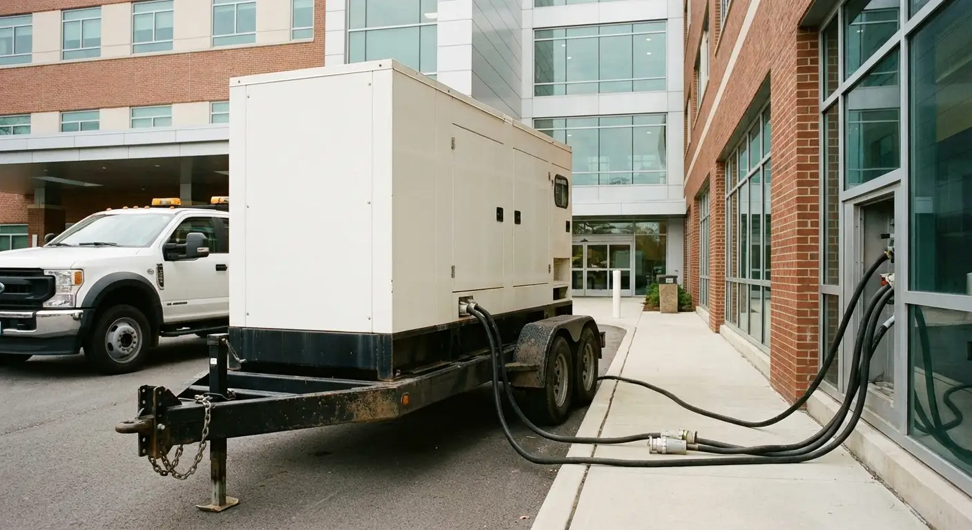 Commercial generator rental equipment ready for deployment in Tamarac, FL