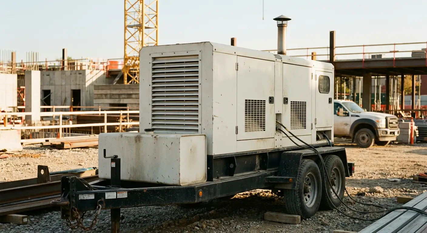 Construction generator rental background in Tamarac, FL