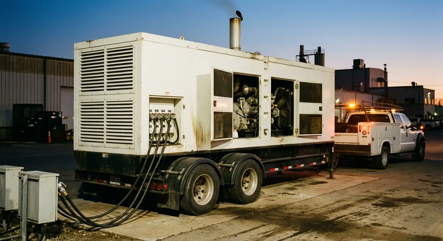 Commercial generator rental background in Tamarac, FL