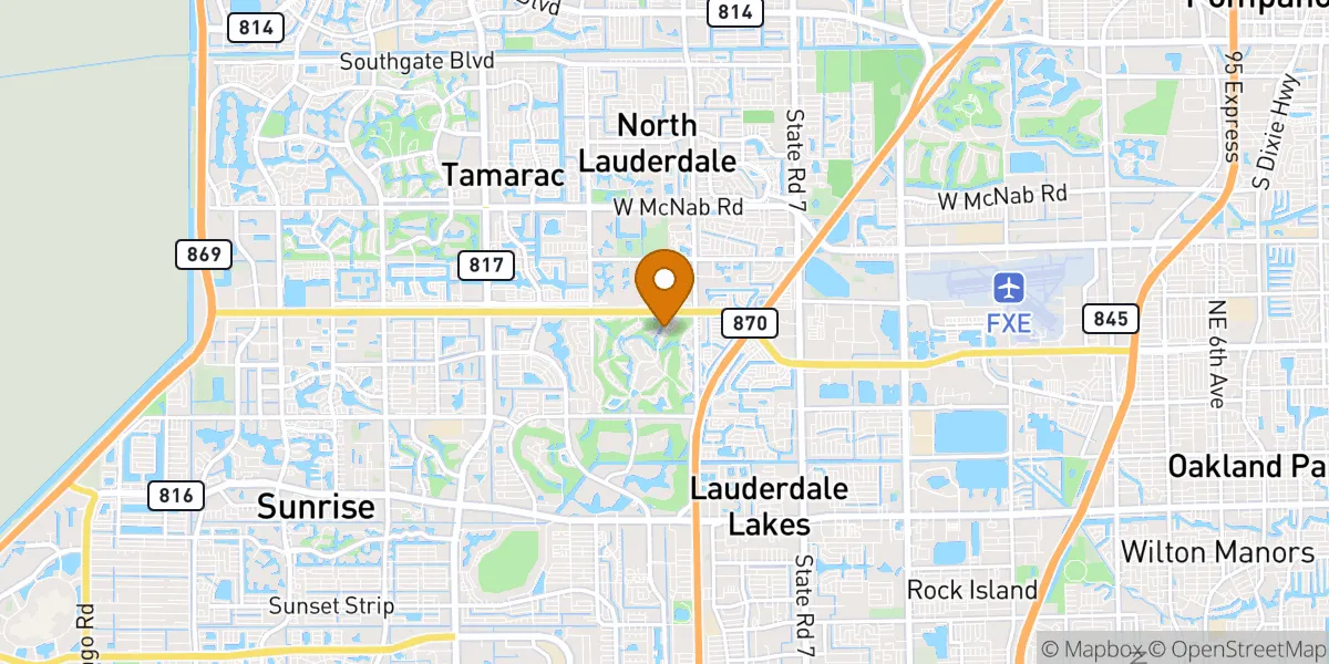 neighborhood map in Tamarac, FL