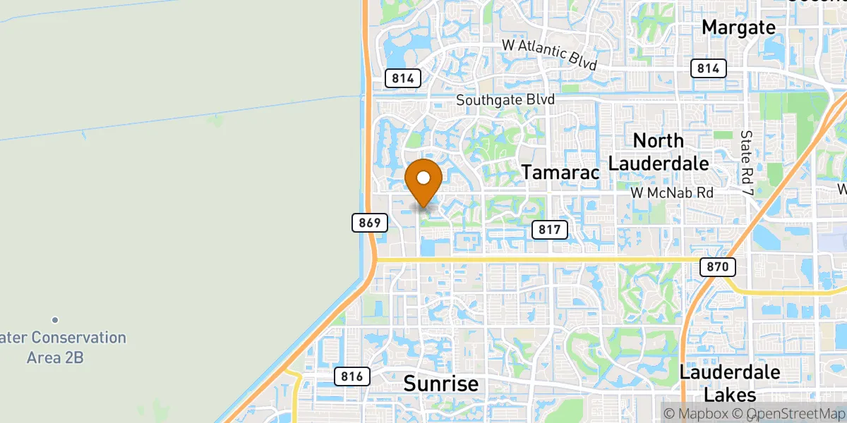 Tamarac Village neighborhood map in Tamarac, FL