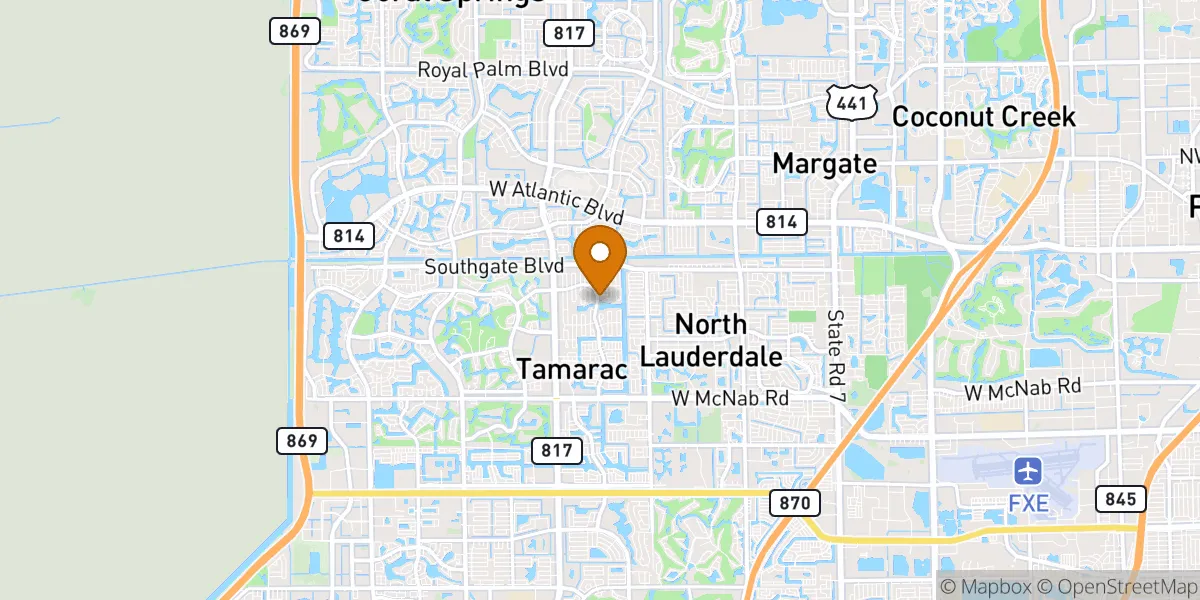 Tamarac neighborhood map in Tamarac, FL