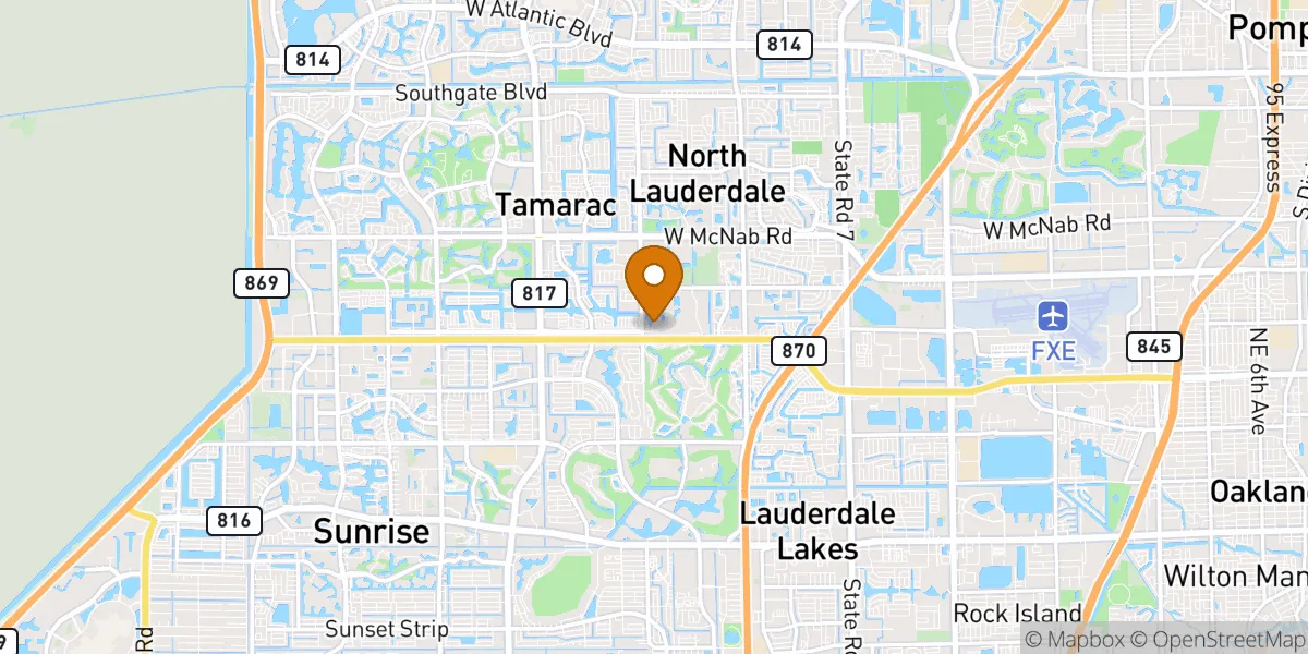 Tamarac neighborhood map in Tamarac, FL