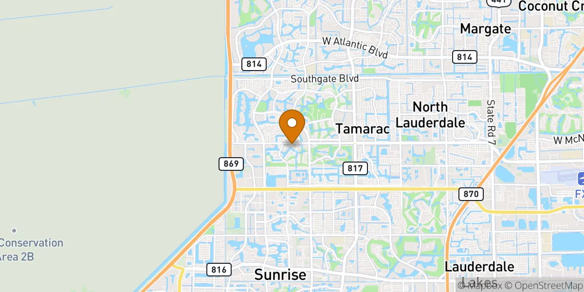 neighborhood map in Tamarac, FL