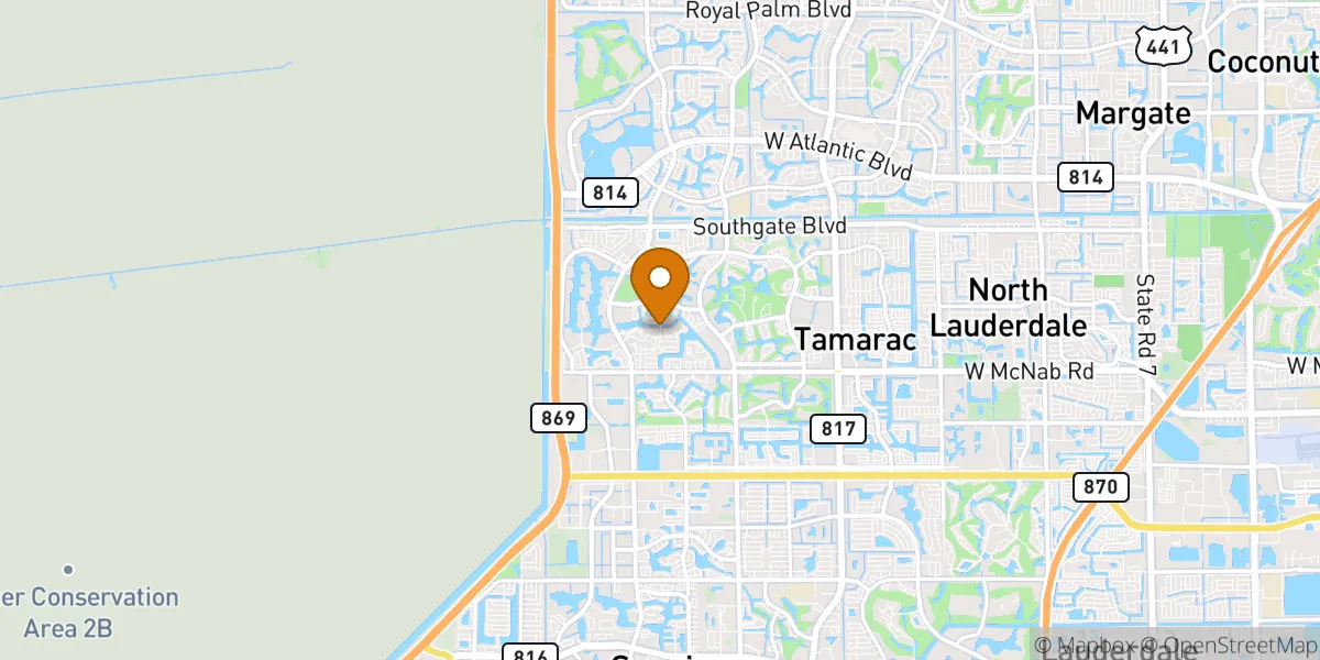 neighborhood map in Tamarac, FL