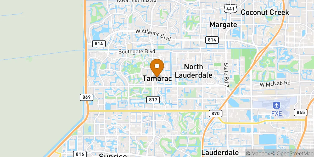 Tamarac Village neighborhood map in Tamarac, FL
