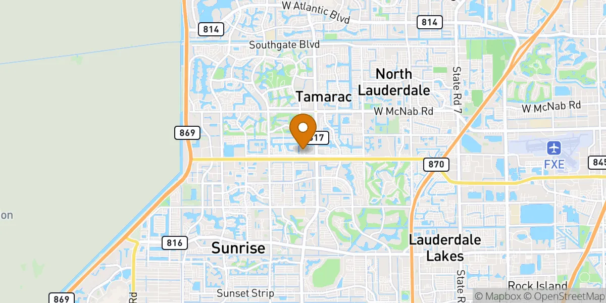 neighborhood map in Tamarac, FL